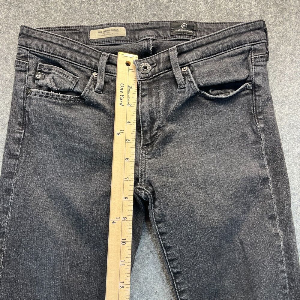 AG Adriano Goldschmied Jeans Womens 26 Stevie Slim Straight Ankle Distressed - Picture 6 of 13